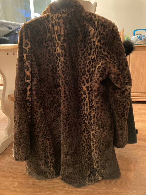 Faux Fur Leopard Coat